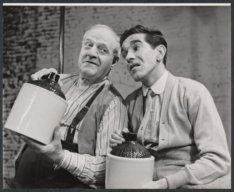 Danny Meehan [right] and unidentified in the stage production Smiling the Boy Fell Dead