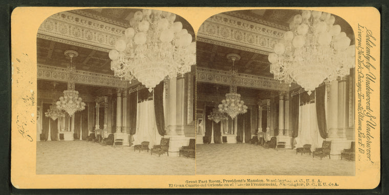 Great East Room, President's Mansion, Washington, D.C., U.S.A., EL Gran Cuarto del Oriente en el Palacido Presidencial, Washington, D.C., E.U. de A.