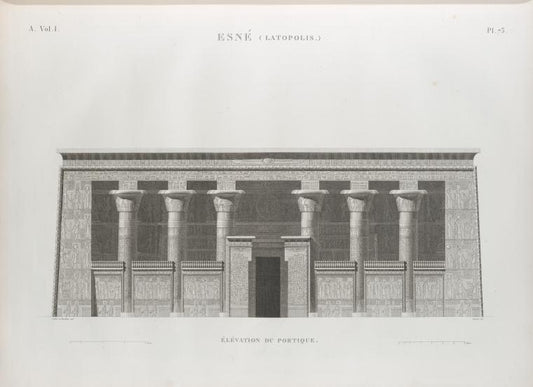 Esné [Isnâ] (Latopolis). Élévation du portique.