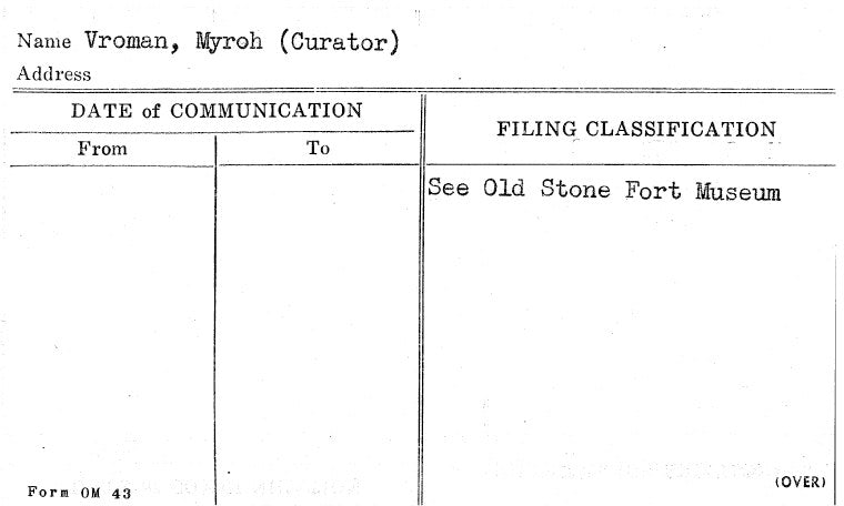 Vroman, Myroh (Curator)