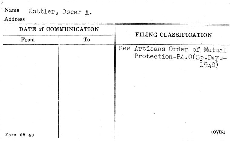 Kottler, Oscar A.