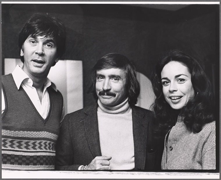 Frank Langella, Edward Albee and Maureen Anderman in rehearsal for the stage production Seascape