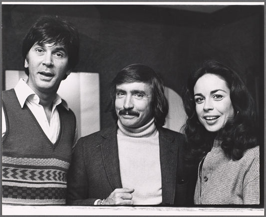 Frank Langella, Edward Albee and Maureen Anderman in rehearsal for the stage production Seascape