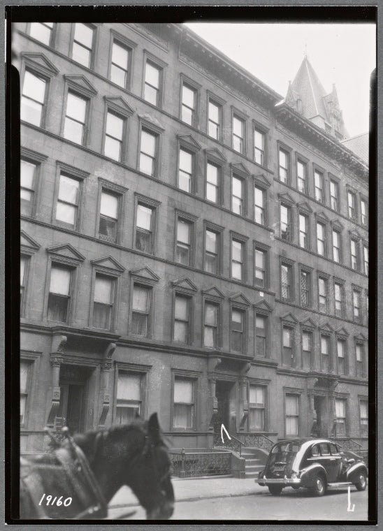 Brownstone tenement row: Manhattan