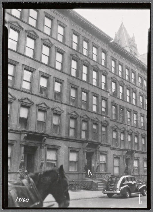 Brownstone tenement row: Manhattan