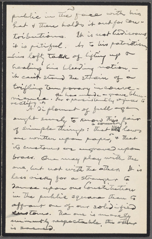 [Teller, Charlotte], ALS. [ca. May 6, 1906].