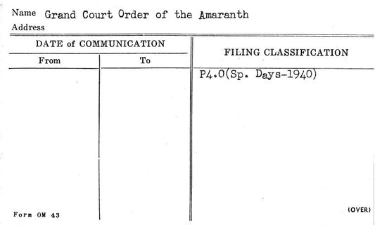 Grand Court Order of the Amaranth