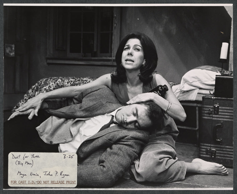 Maya Kenin and John P. Ryan in the stage production Duet for Three