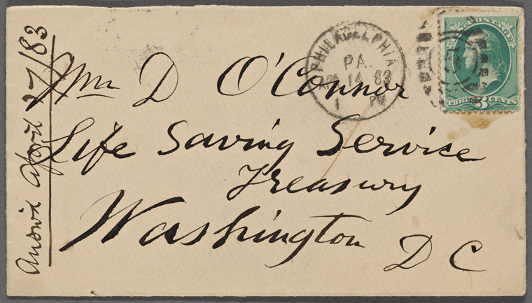 O'Connor, William D., ALS to. Apr. 14, [1883].