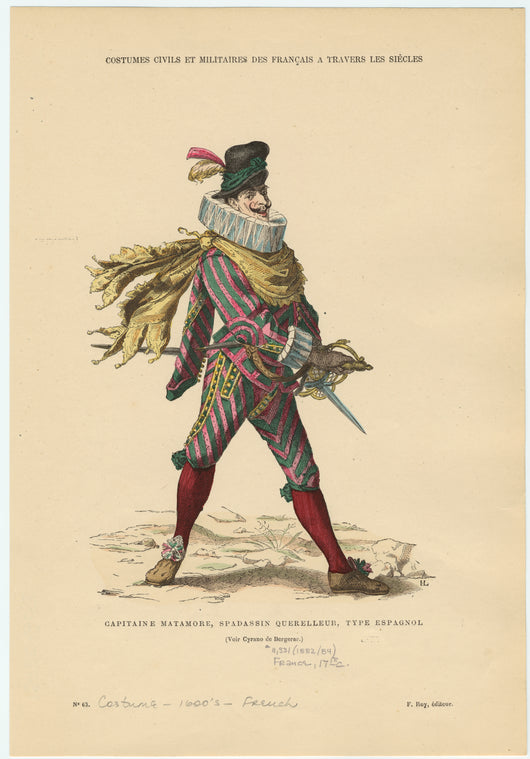 Capitaine Matamore, spadassin querelleur, type espagnol