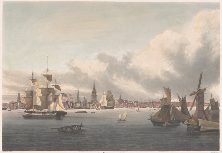 Vue du port de Philadelphie.