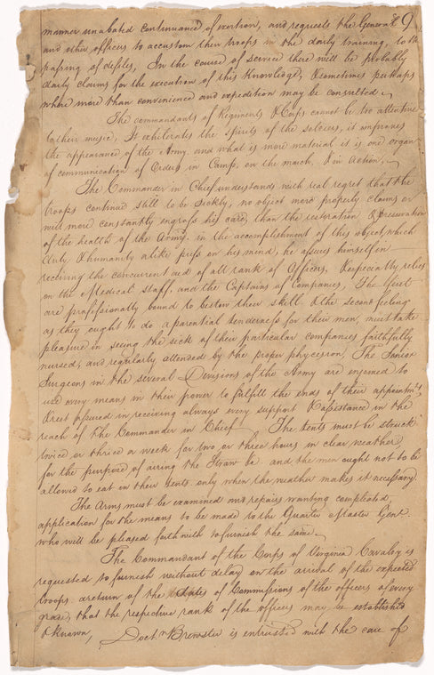Manuscript Orderly Book