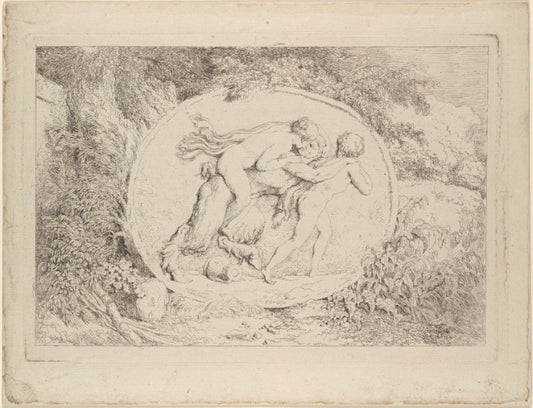 Nymph Astride a Satyr