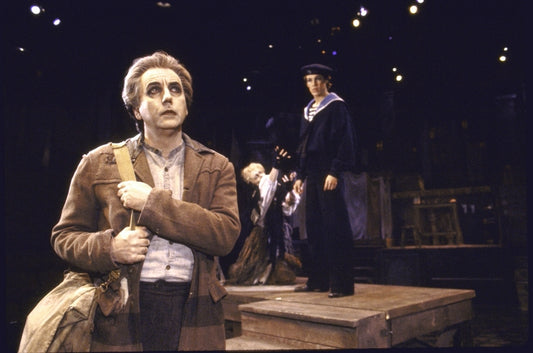 Actors (L-R) Bob Gunton, SuEllen Estey & Jim Walton in a scene fr. the Circle in the Square production of the musical "Sweeney Todd." (New York)