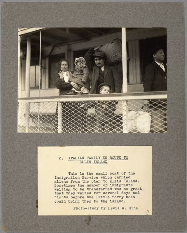 Italian family enroute to Ellis Island