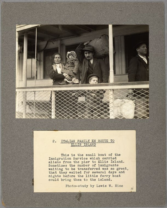 Italian family enroute to Ellis Island