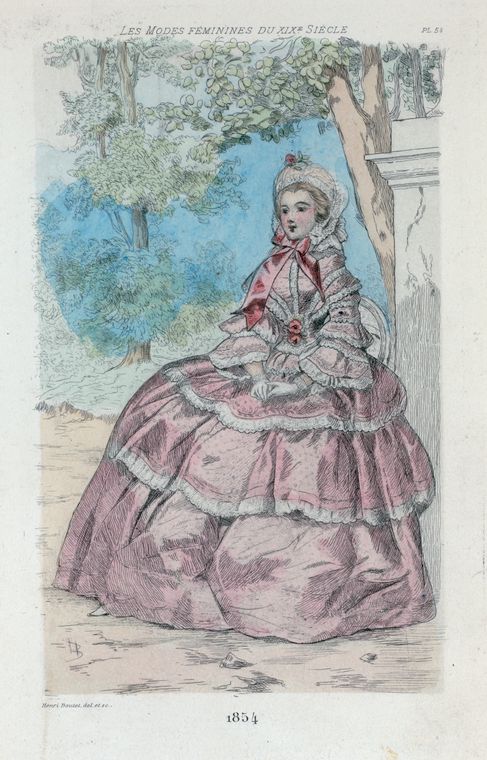 1854 [Women's fashion in nineteenth-century Paris]