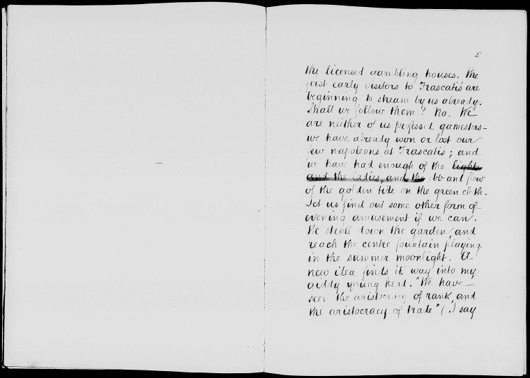 A Traveller's story of a terribly strange bed. Manuscript in the hand of an amanuensis, with corrections in another unidentified hand. n.d.