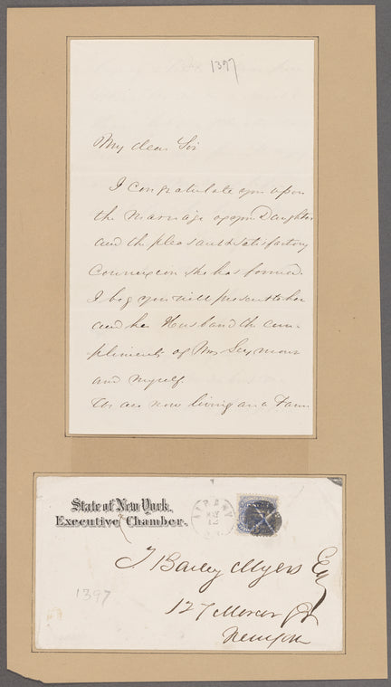 Seymour, Horatio. [Albany]. To Theodorus Bailey Myers