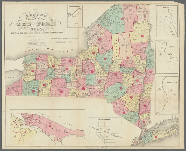 Census of the State of New York, 1855: showing the new senatorial & assembly districts 1857