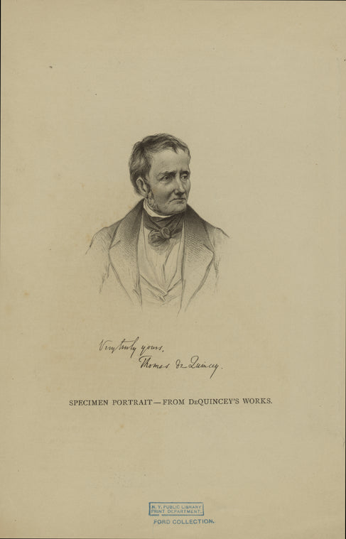 Thomas De Quincey.