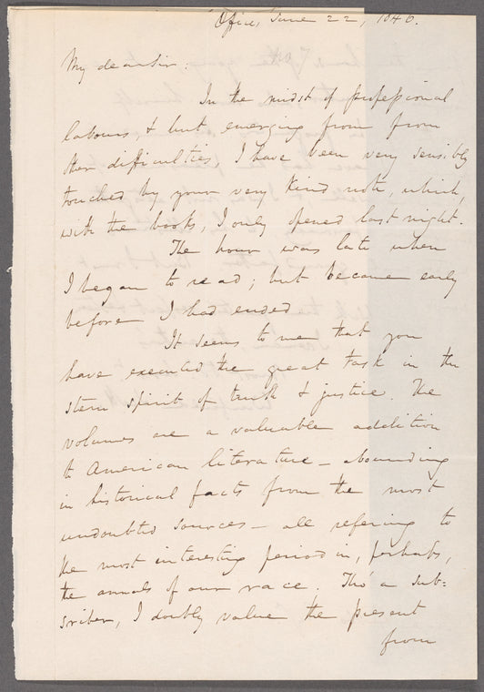 Winfield Scott to George Gibbs, “Office”