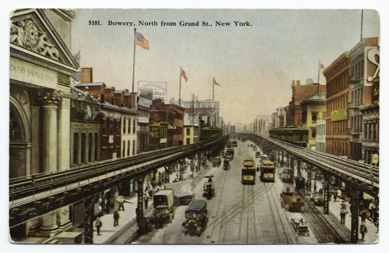 Bowery, north from Grand St., New York