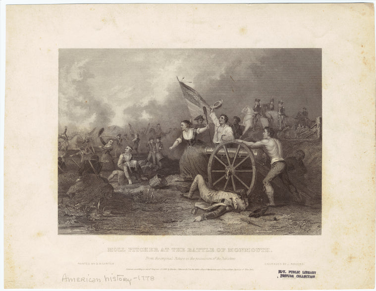 Moll [i.e. Molly] Pitcher at the Battle of Monmouth