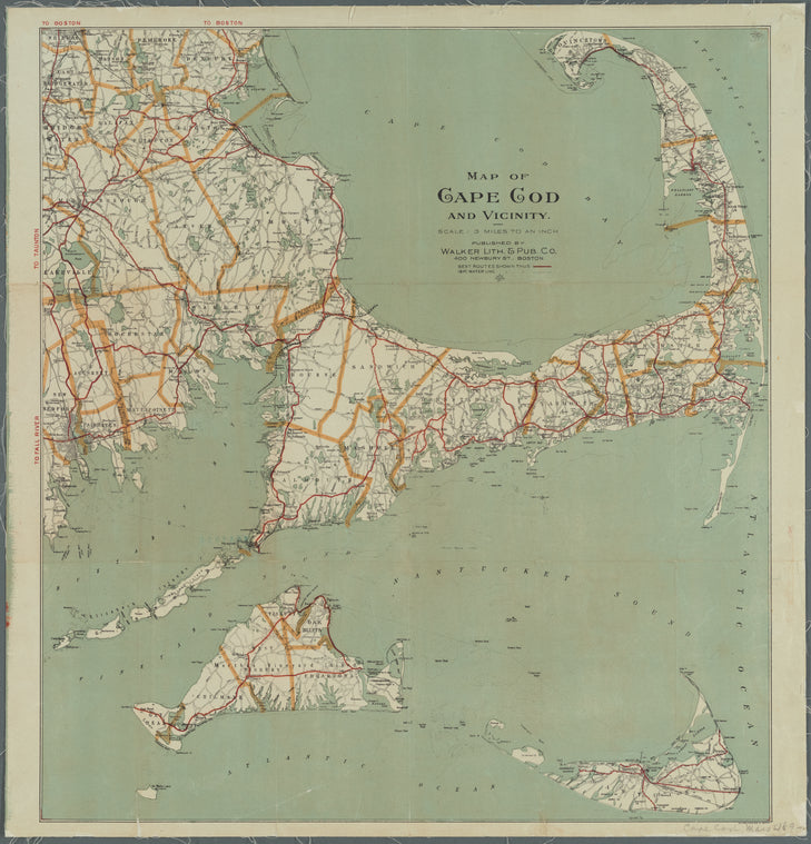 Map of Cape Cod and vicinity