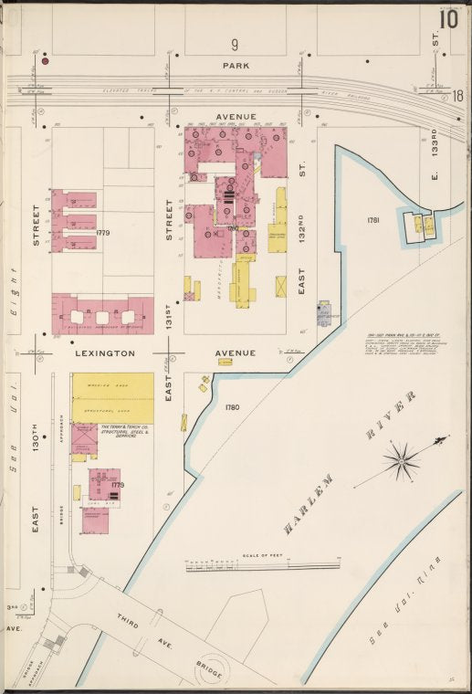 Manhattan, V. 11, Plate No. 10 [Map bounded by Park Ave., Harlem River, 3rd Ave., E. 130th St.]