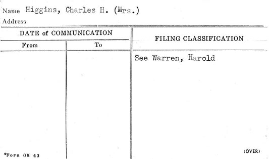 Higgins, Charles H. (Mrs.)