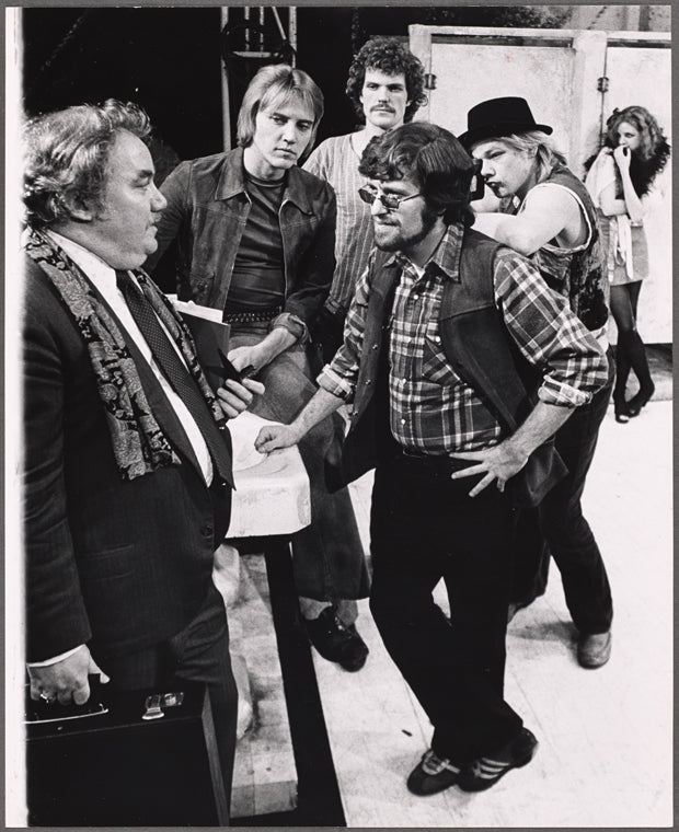 Kenneth McMillan, Christopher Walken, Jerry Zaks, Anna Levine and unidentified others in the stage production Kid Champion