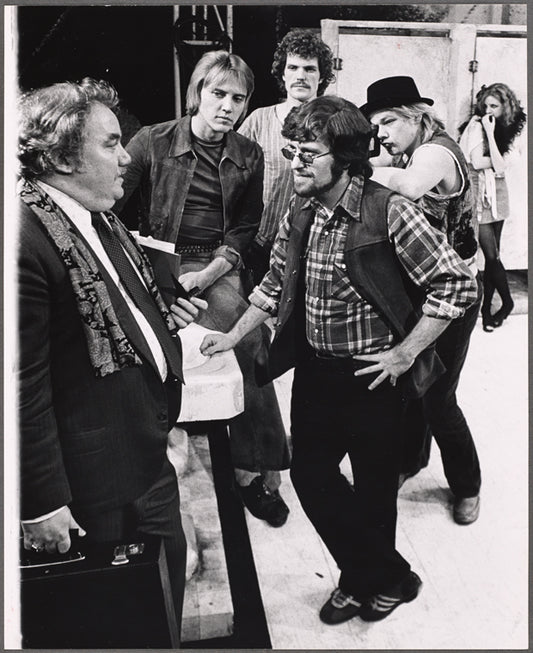 Kenneth McMillan, Christopher Walken, Jerry Zaks, Anna Levine and unidentified others in the stage production Kid Champion