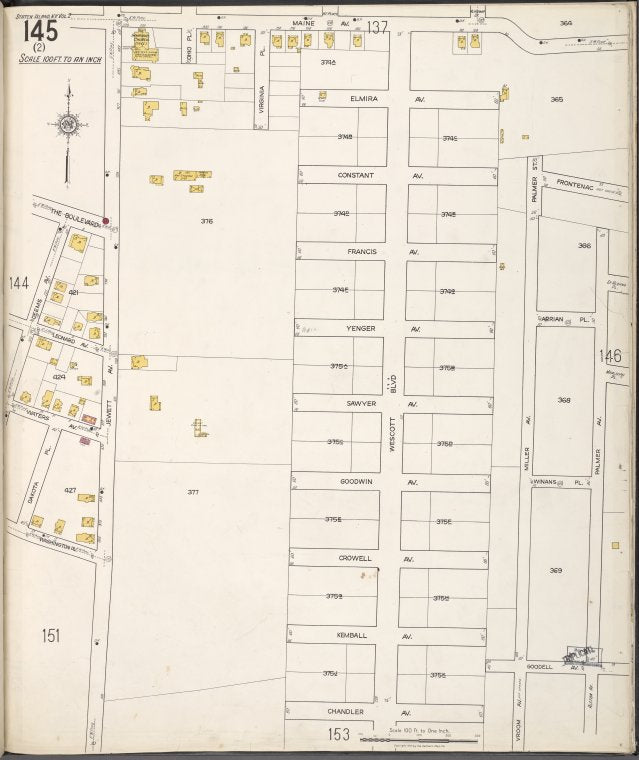Staten Island, V. 2, Plate No. 145 [Map bounded by Maine Ave., Palmer Ave., Chandler Ave., Deems Ave.]