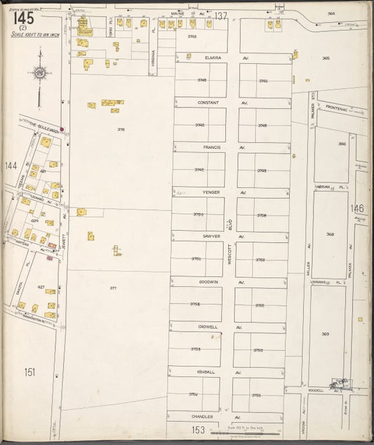 Staten Island, V. 2, Plate No. 145 [Map bounded by Maine Ave., Palmer Ave., Chandler Ave., Deems Ave.]