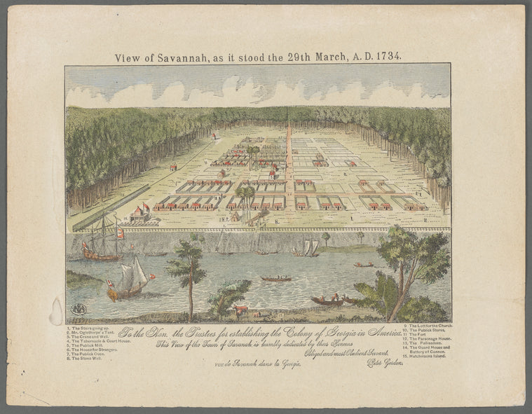 View of Savannah as it stood the 29th March, A.D. 1734