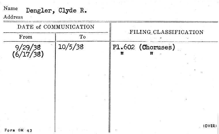 Dengler, Clyde R.