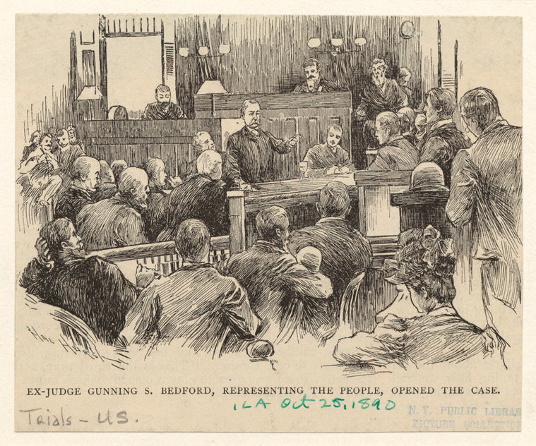Ex-judge Gunning S. Bedford, representing the people, opened the case
