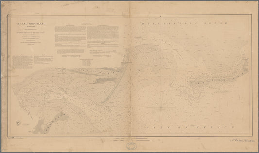 Cat and Ship Island harbors : from a trigonometrical survey under the direction of A.D. Bache, Superintendent of the Survey of the Coast of the United States