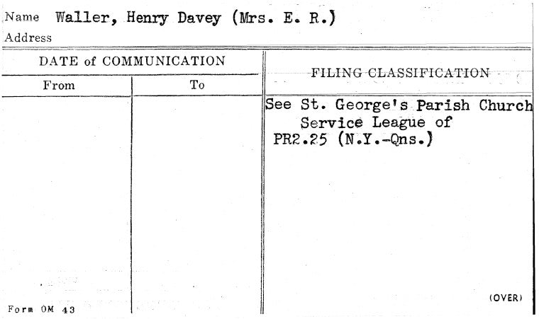 Waller, Henry Davey (Mrs. E.R.)