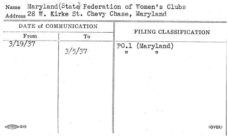 Maryland (State) Federation of Women's Clubs