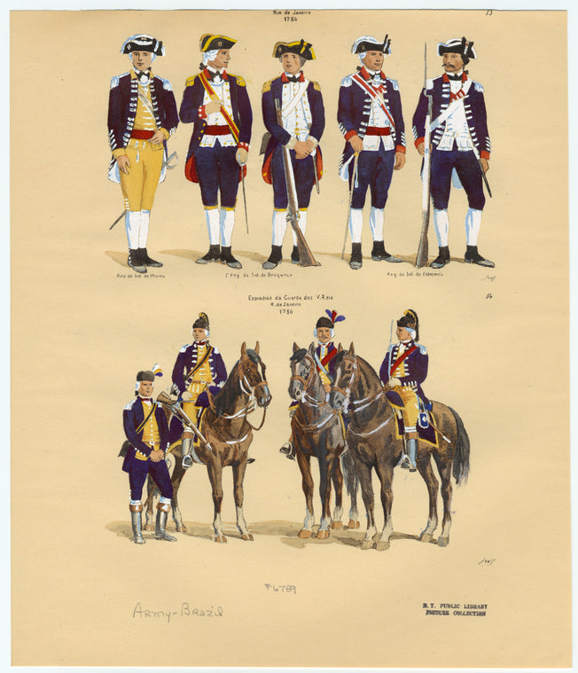 Brazilian military uniforms, 1786