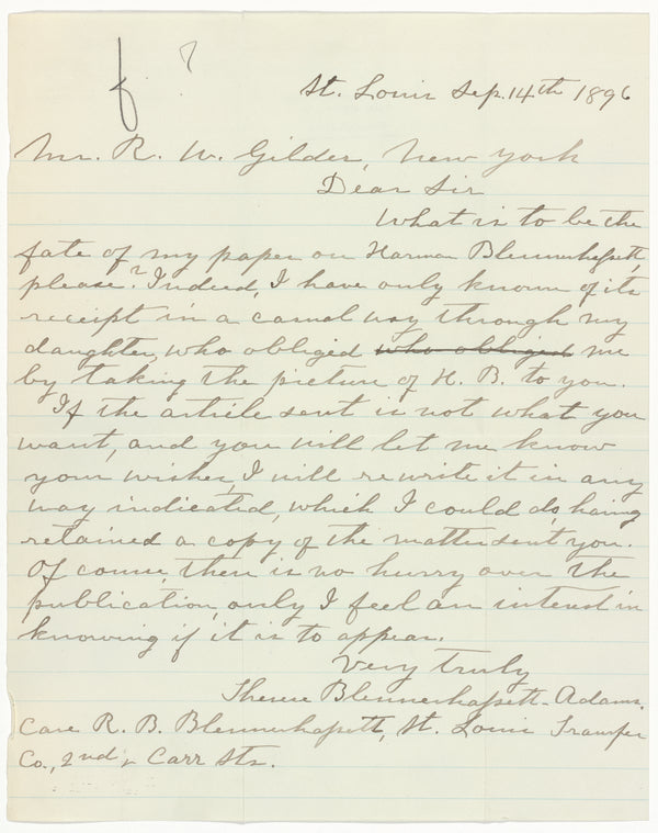 Blennerhassett-Adams, Therese