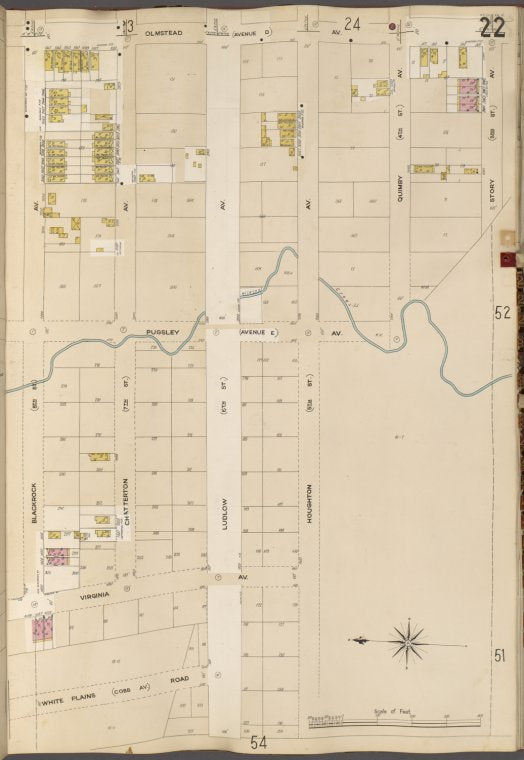 Bronx, V. A, Plate No. 22 [Map bounded by Olmstead Ave., Houghton Ave., White Plains Rd., Blackrock Ave.]
