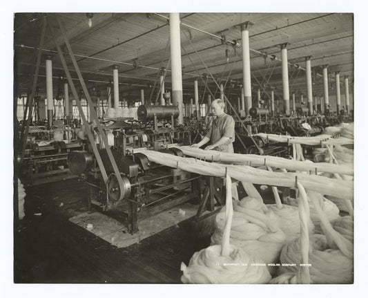 English combing, gilling 1st operation.