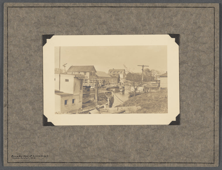 Drawbridge at Lemon Creek, Staten Island, 1924