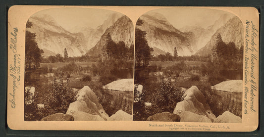 North and South Dome, Yosemite Valley, Cal. U.S.A.