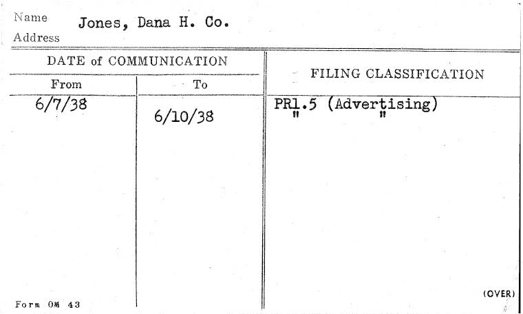 Jones, Dana H. Co.