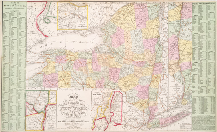 Map of the state of New York : compiled from the latest authorities