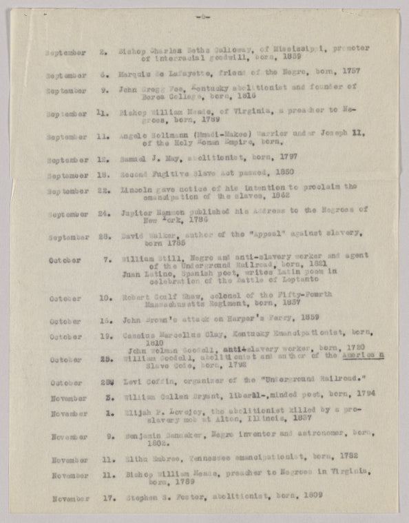 Woodson, Carter G. -- Notes